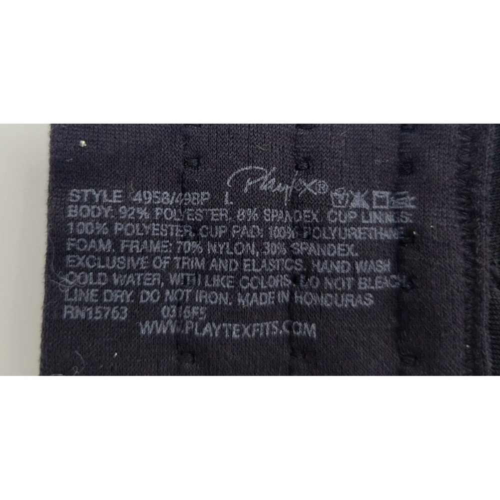Playtex Nursing Bra Wireless Maternity Comfort Everyday Basic 4958 Black Size L - Picture 2 of 11